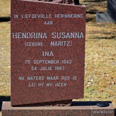 MOUTON Hendrina Susanna nee MARITZ 1943-1997