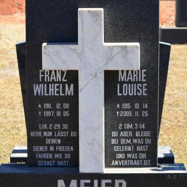 MEIER Franz Wilhelm 1911-1997 &amp; Marie Louise 1915-2009
