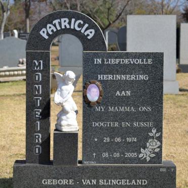 MONTEIRO Patricia nee van SLINGELAND 1974-2005