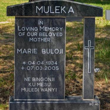 MULEKA Marie Buloji 1934-2005