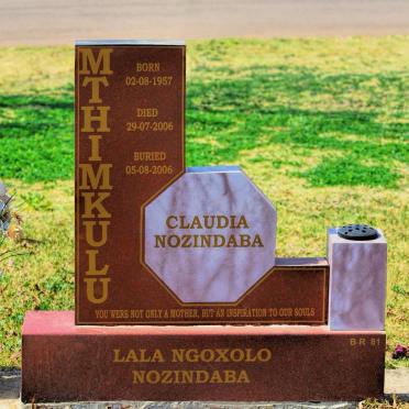 MTHIMKULU Claudia Nozindaba 1957-2006