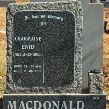 MACDONALD Charmaine Enid nee ARUNDELL 1956-2001