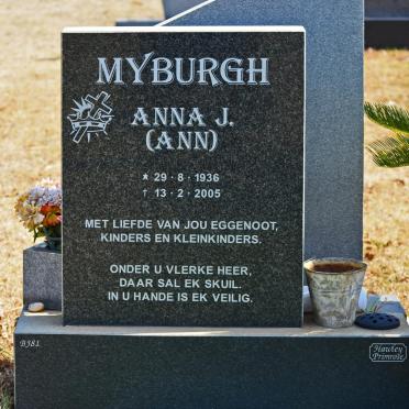 MYBURGH ANNA J. 1936-2005