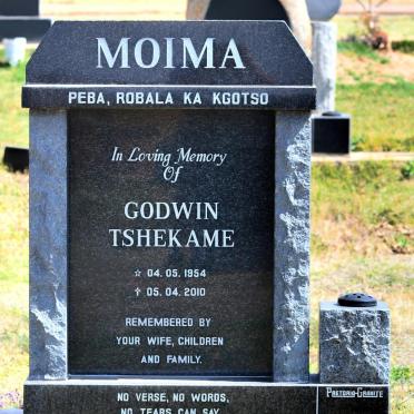 MOIMA Godwin Tshekame 1954-2010