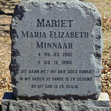 MINNAAR Maria Elizabeth 1951-1995