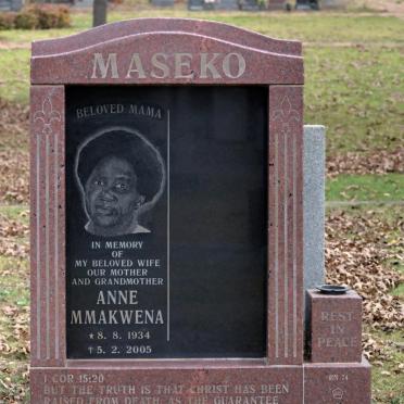 MASEKO Anne Mmakwena 1934-2005
