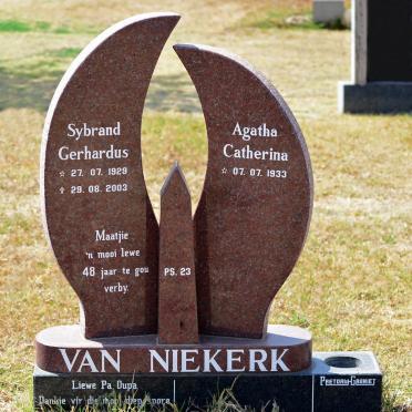 NIEKERK Sybrand Gerhardus, van 1929-2003 &amp; Agatha Catherine 1933-