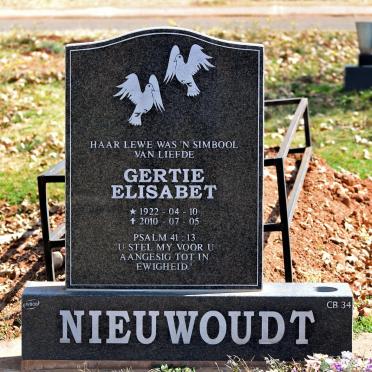 NIEUWOUDT Gertie Elisabet 1922-2010