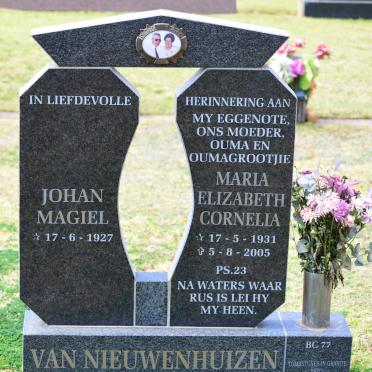 NIEUWENHUIZEN Johan Magiel, van 1927- &amp;  Maria Elizabeth Cornelia 1931-2005