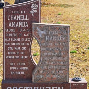 OOSTHUIZEN Chanell Amanda 1997-1997 :: OOSTHUIZEN Marius 1999-1999