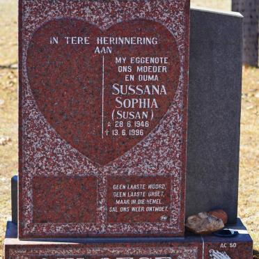 OELOFSE Sussana Sophia 1946-1996