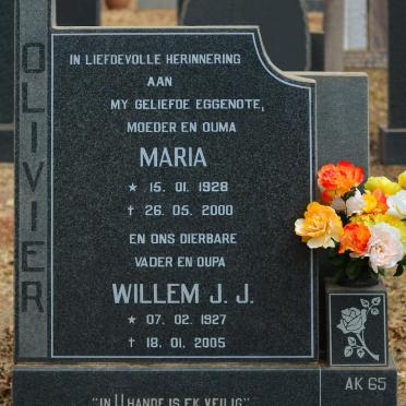 OLIVIER Willem J.J. 1927-2005 &amp; Maria 1928-2000