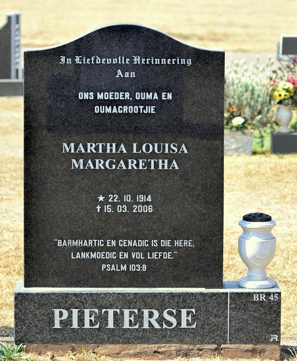 PIETERSE Martha Louisa Margaretha 1914-2006