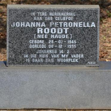 ROODT Johanna Petronella nee NAUDE 1945-1995