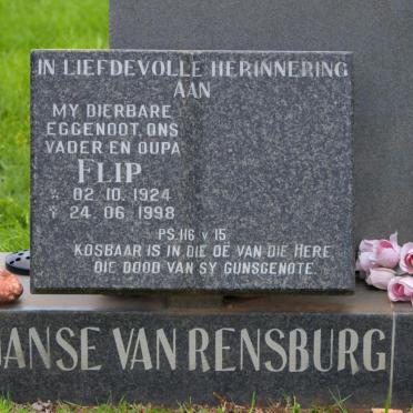 RENSBURG Flip, Janse van 1924-1998