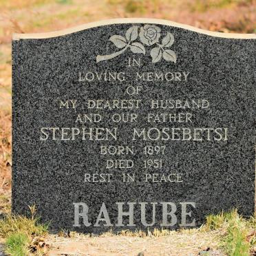 RAHUBE Stephen Mosebetsi 1897-1951