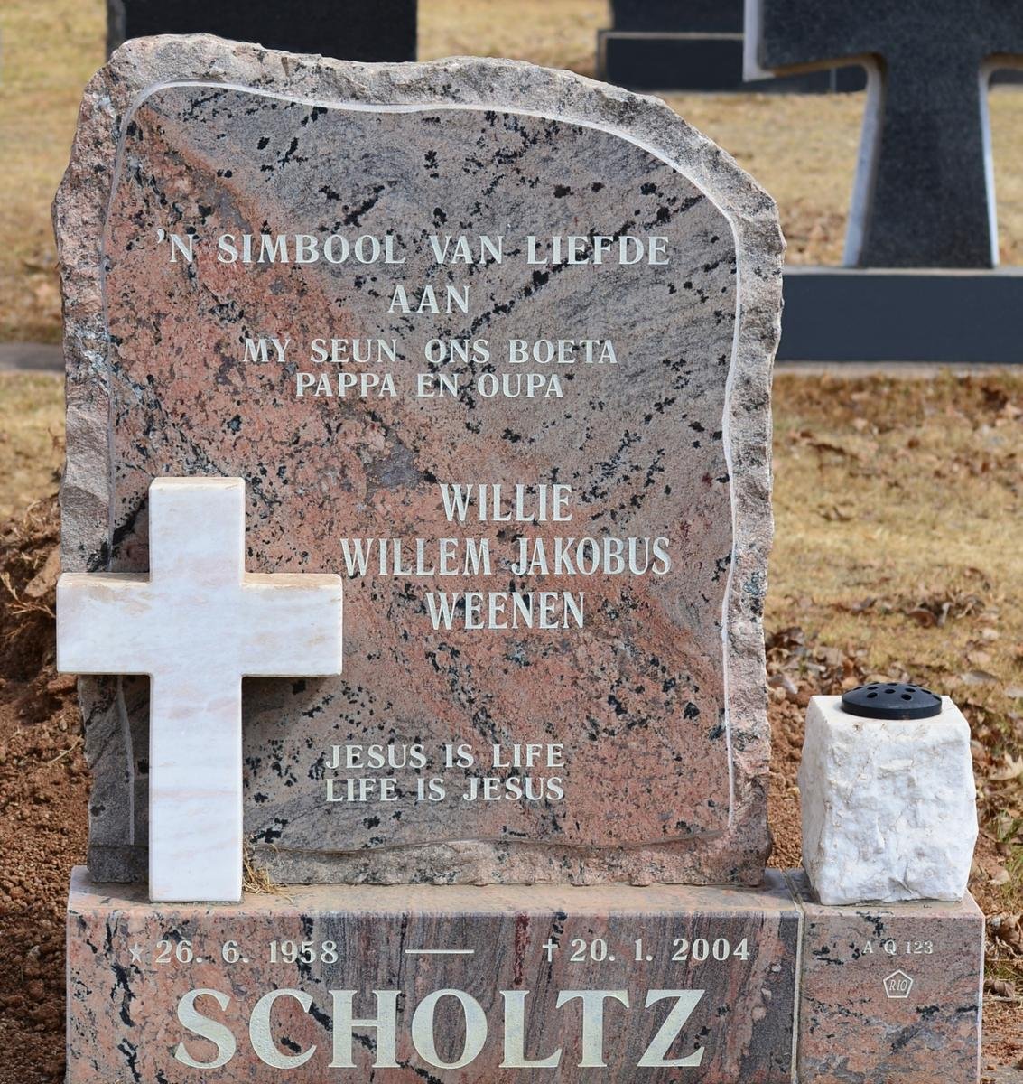 SCHOLTZ Willem Jakobus Weenen 1958-2004