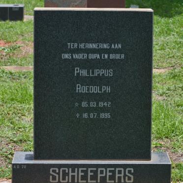 SCHEEPERS Phillippus Roedolph 1942-1995