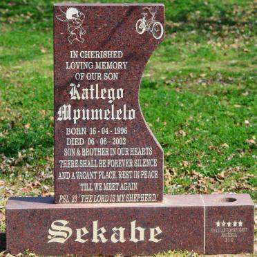 SEKABE Katlego Mpumelelo 1996-2002
