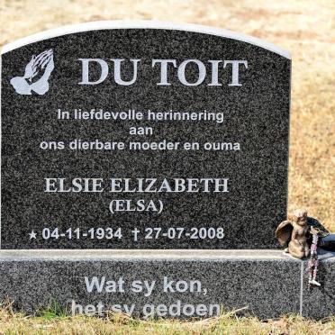 TOIT Elsie Elizabeth, du 1934-2008