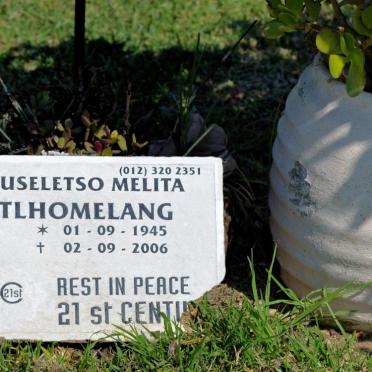 TLHOMELANG Puseletso Melita 1945-2006