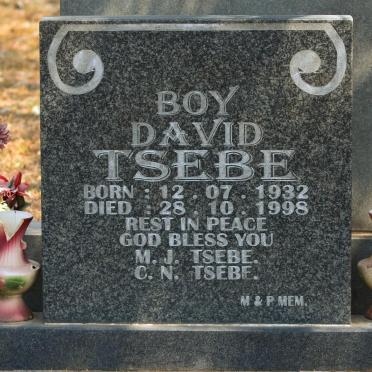 TSEBE Boy David 1932-1998