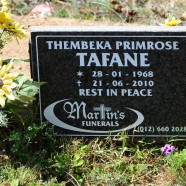 TAFANE Thembeka Primrose 1968-2010