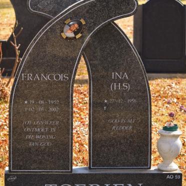 TOERIEN Francois 1952-2002 &amp; H.S. 1956-