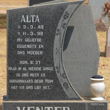 VENTER Alta 1949-1998