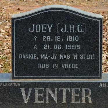 VENTER J.H.C. 1910-1995