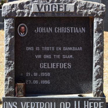 VOGEL Johan Christiaan 1958-1996