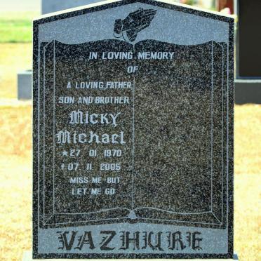 VAZHURE Micky Michael 1970-2005