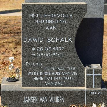 VUUREN Dawid Schalk, Jansen van 1937-2001