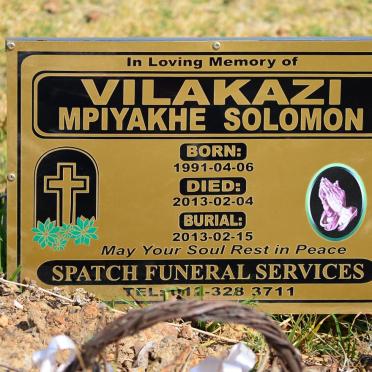 VILAKAZI Mpiyakhe Solomon 1991-2013