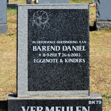 VERMEULEN Barend Daniel 1931-2003