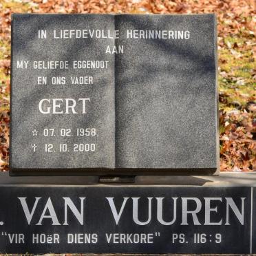 VUUREN Gert, J. van 1958-2000