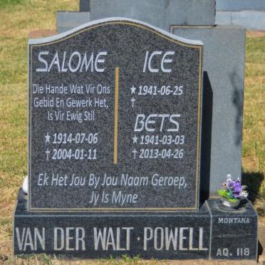 WALT Salome, van der 1914-2004 :: POWEL Bets 1941-2013