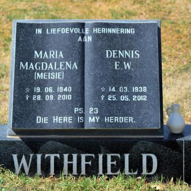 WITHFIELD Dennis E.W. 1938-2012 &amp; Maria Magdalena 1940-2010