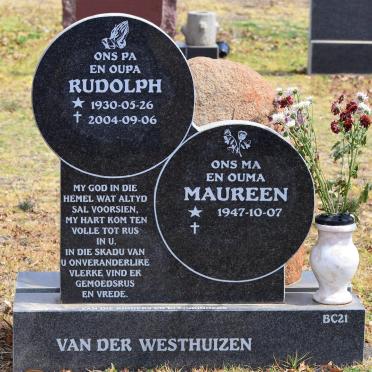 WESTHUIZEN Rudolph, van der 1930-2004 &amp; Maureen 1947-