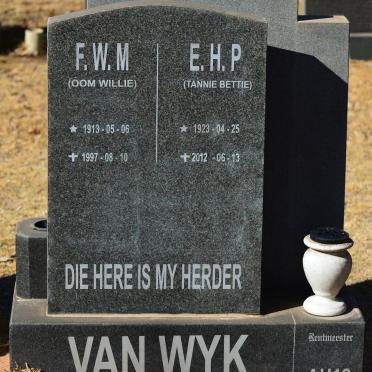WYK F.W.M., van 1913-1997 &amp; E.H.P. 1923-2012