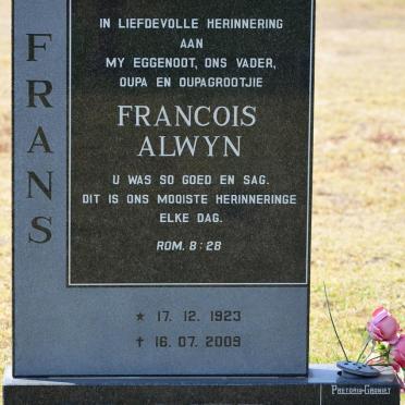 WET Francois Alwyn, de 1923-2009