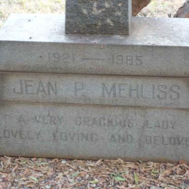 MEHLISS Jean P. 1921-1985
