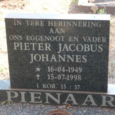 PIENAAR Pieter Jacobus Johannes 1949-1998