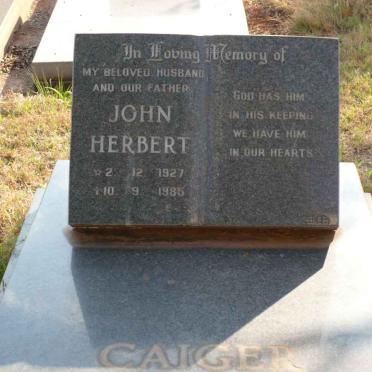 GAIGER John Herbert 1927-1985