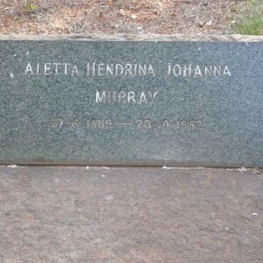 MURRAY Aletta Hendrina Johanna 1889-1961  