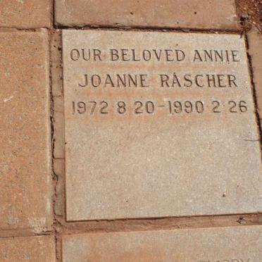 RASCHER Annie Joanne 1972-1990