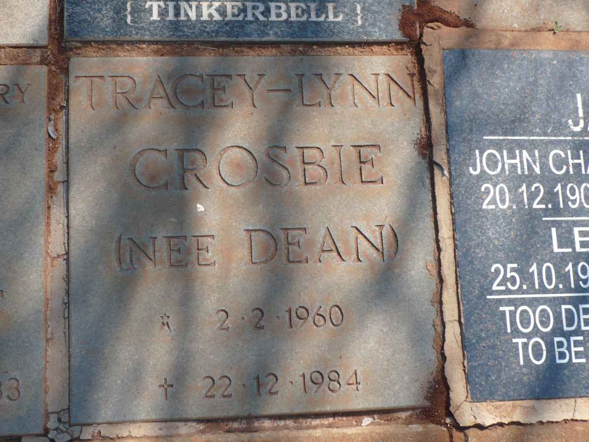 CROSBIE Tracey-Lynn nee DEAN 1960-1984