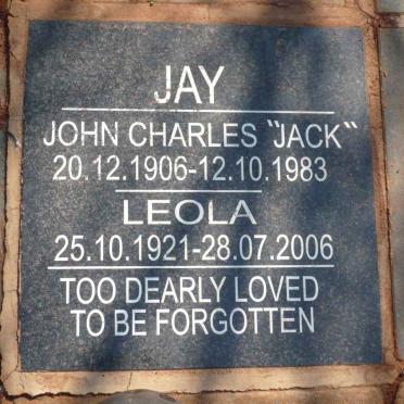 JAY John Charles 1906-1983 &amp; Leola 1921-2006