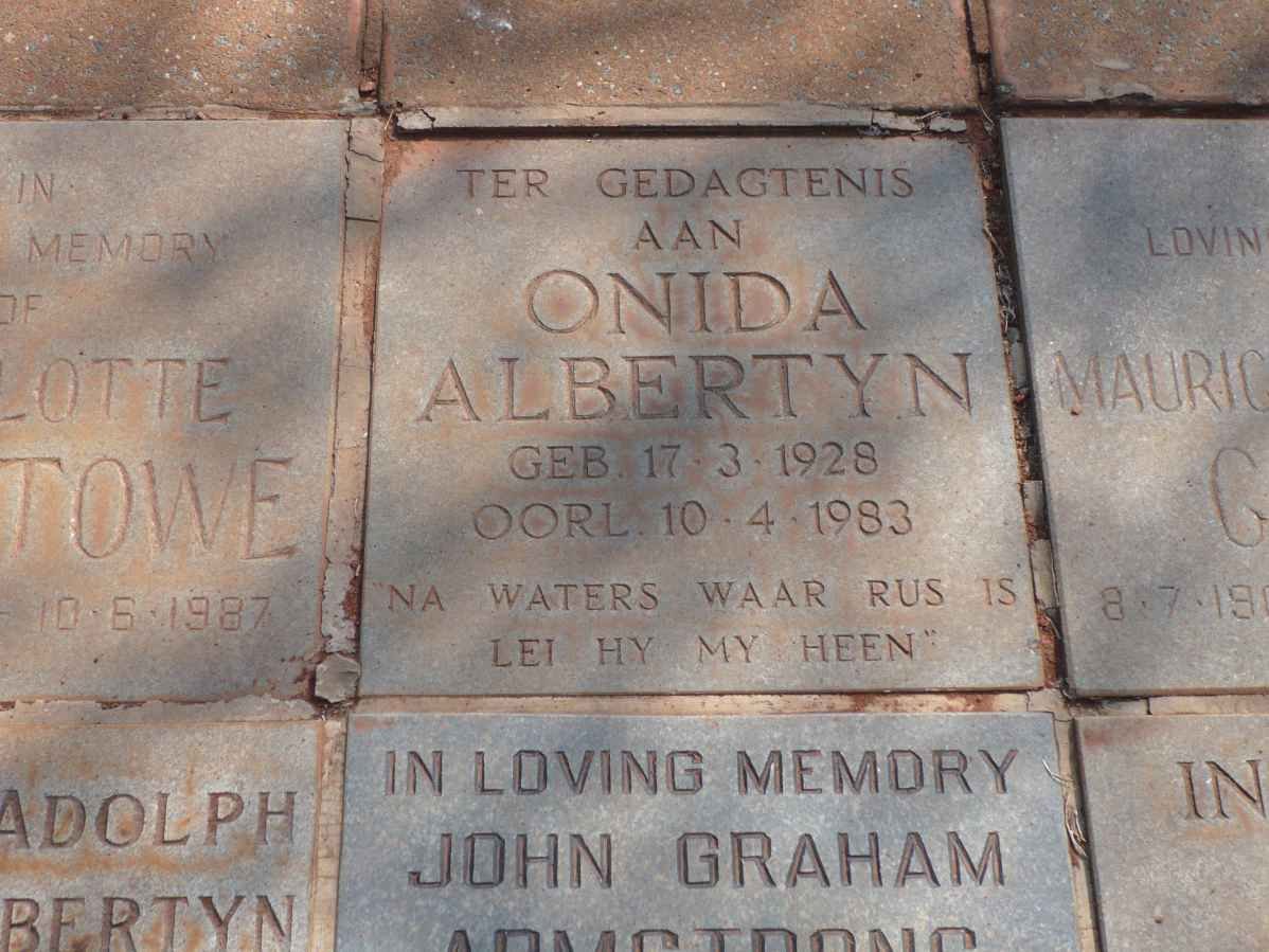 ALBERTYN Onida 1928-1983