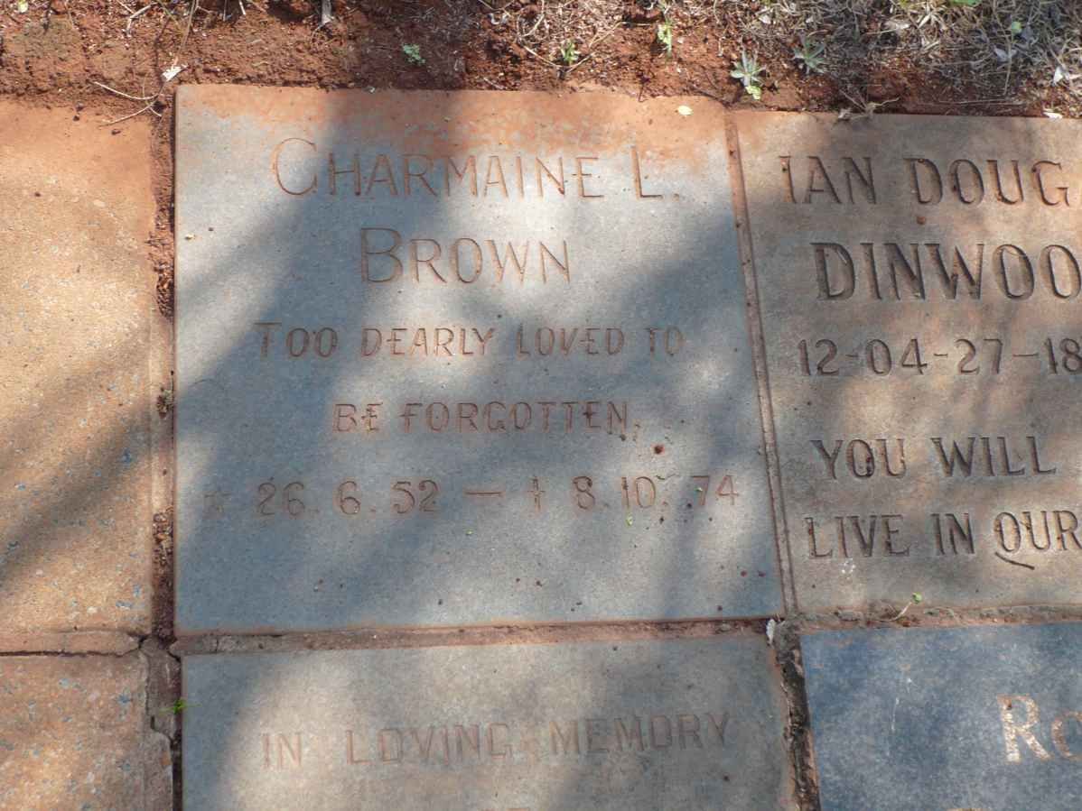 BROWN Charmaine L. 1952-1974